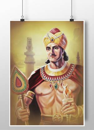 Legendary king ashoka wall poster a fine art print