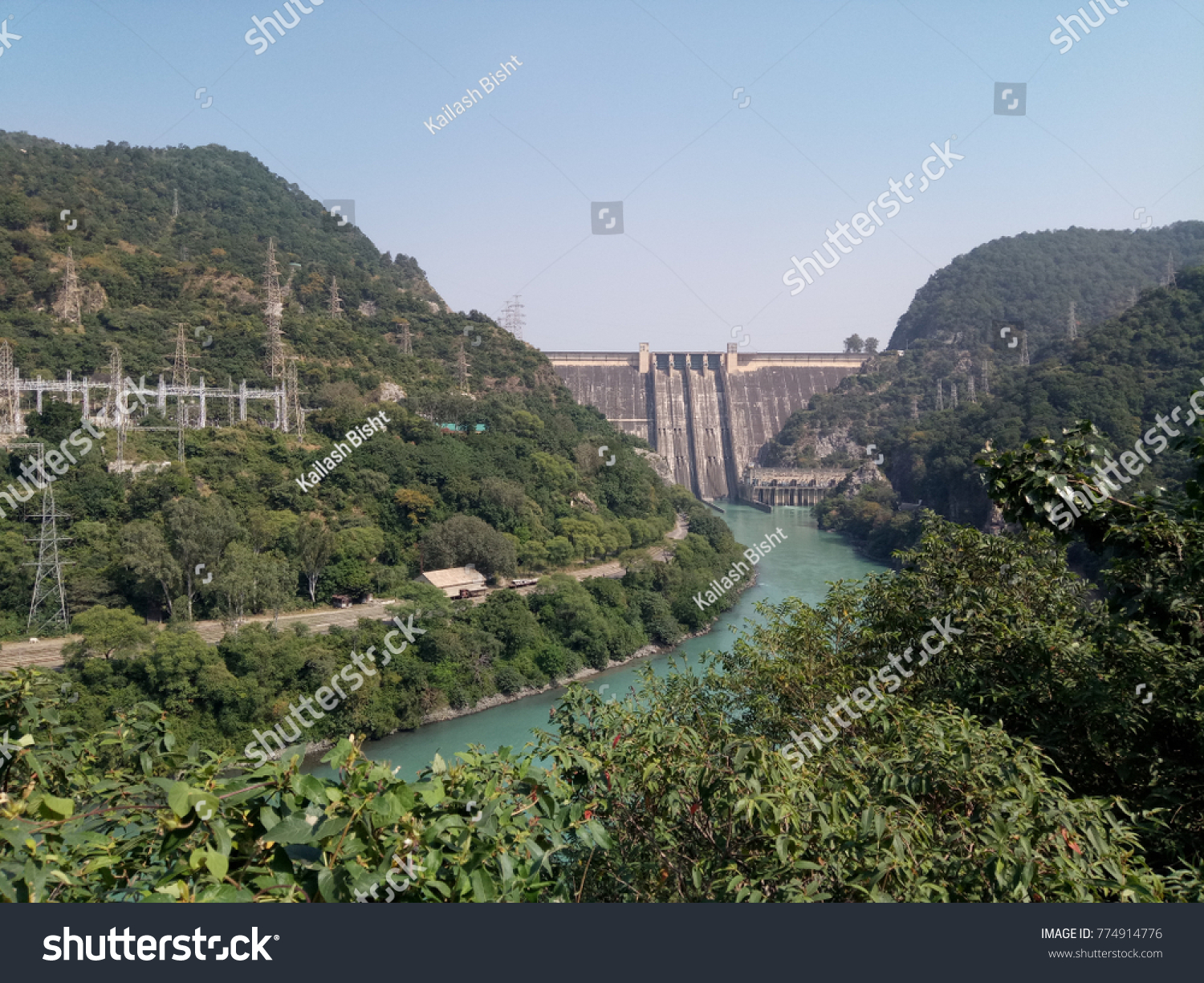 Bhakra nangal dam stock photo