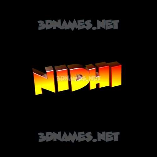 Preview of black background d name for nidhi