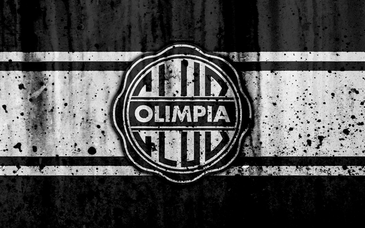 Download wallpapers k fc olimpia asuncion grunge paraguayan primera division soccer football club paraguay olimpia asuncion art logo stone texture olimpia asuncion fc for desktop free pictures for desktop free