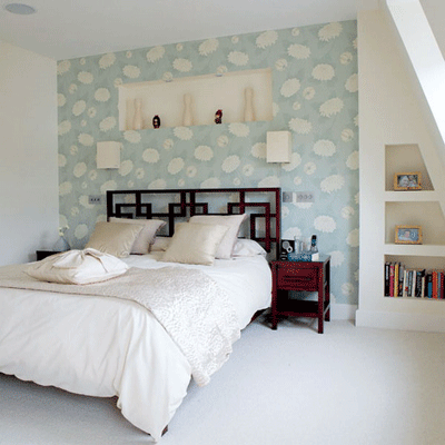 Modern bedroom wallpaper one wall decoration trends