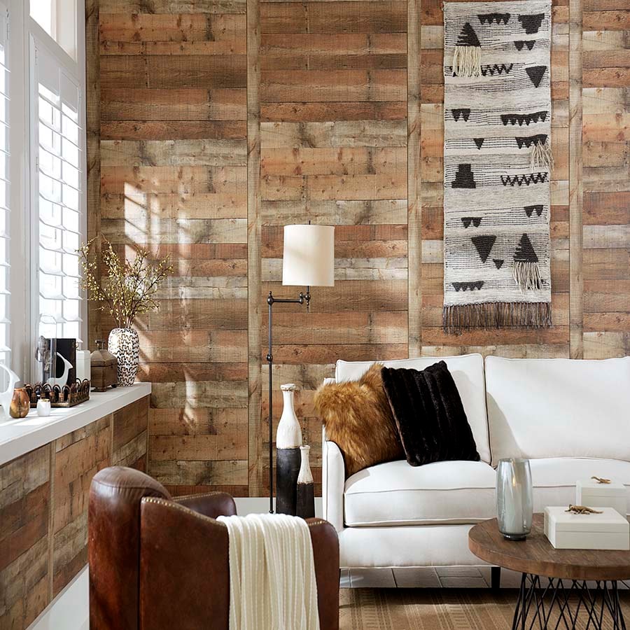 Style selections rustic weathered barnboard wall panel in the wall panels department at