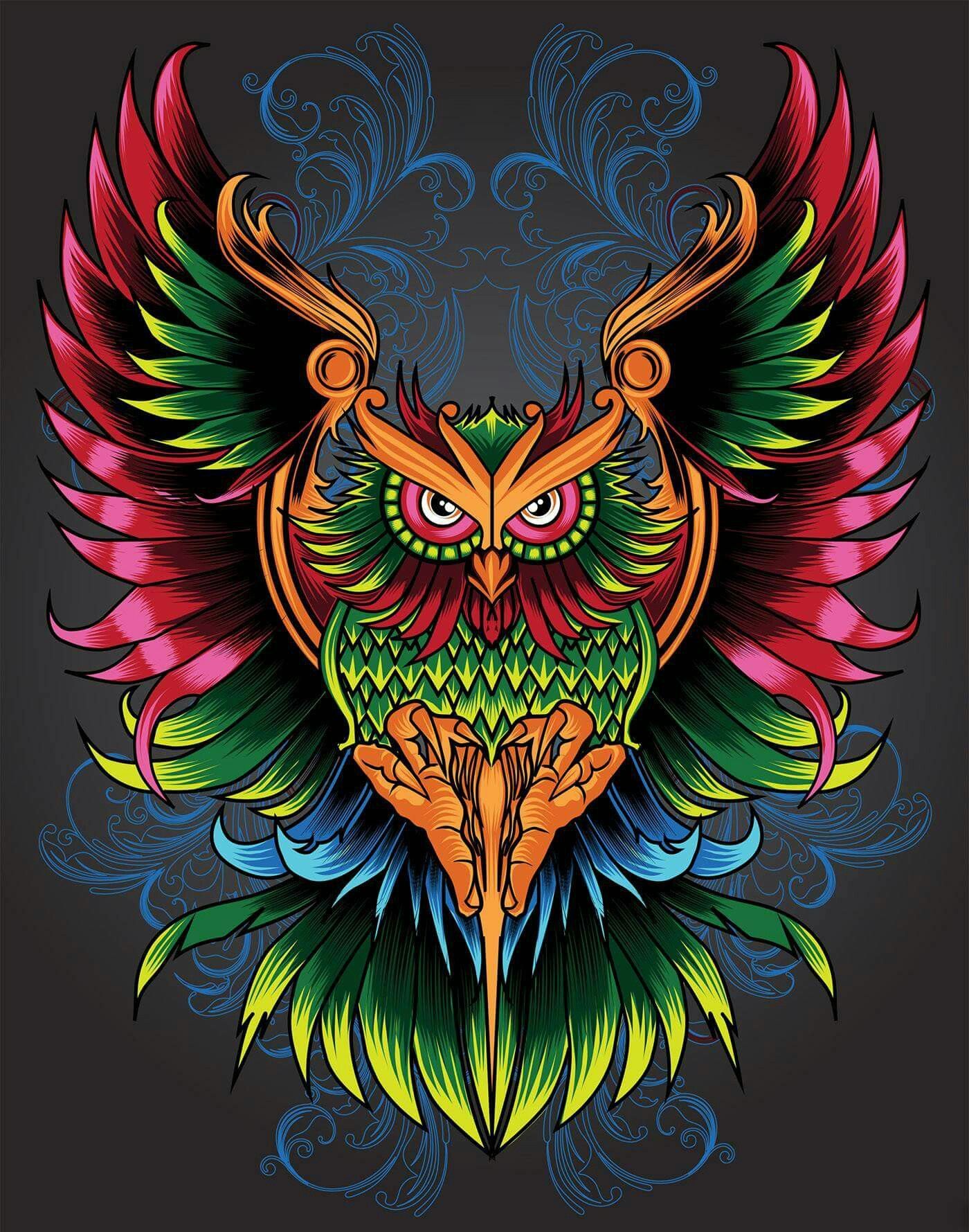 Owl art wallpapers