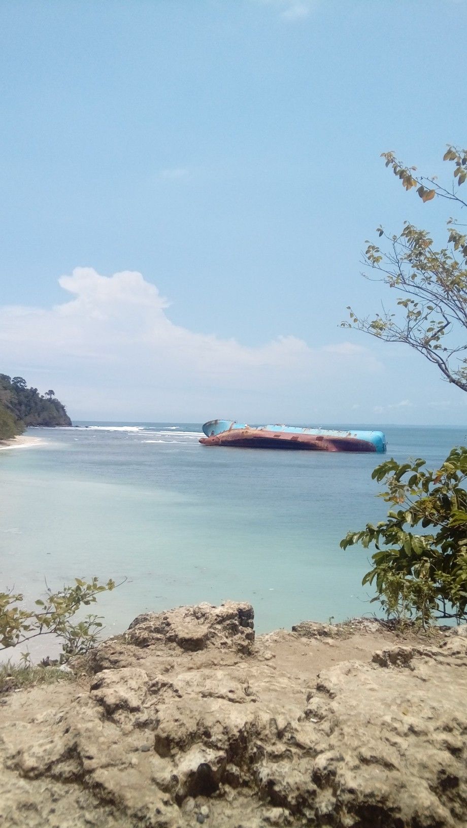 Pangandaran beach pantai pemandangan latar belakang