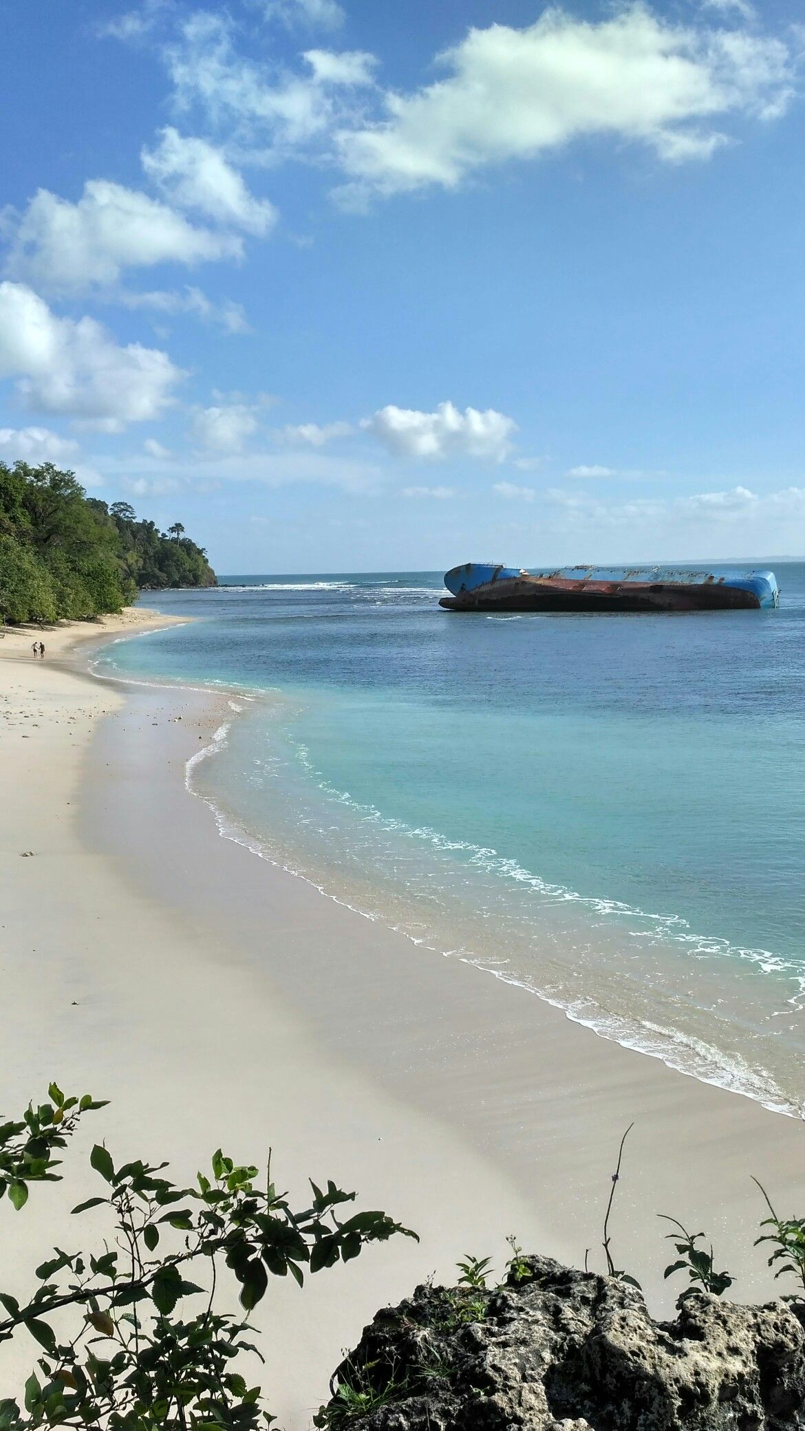 A sinked ship at pangandaran