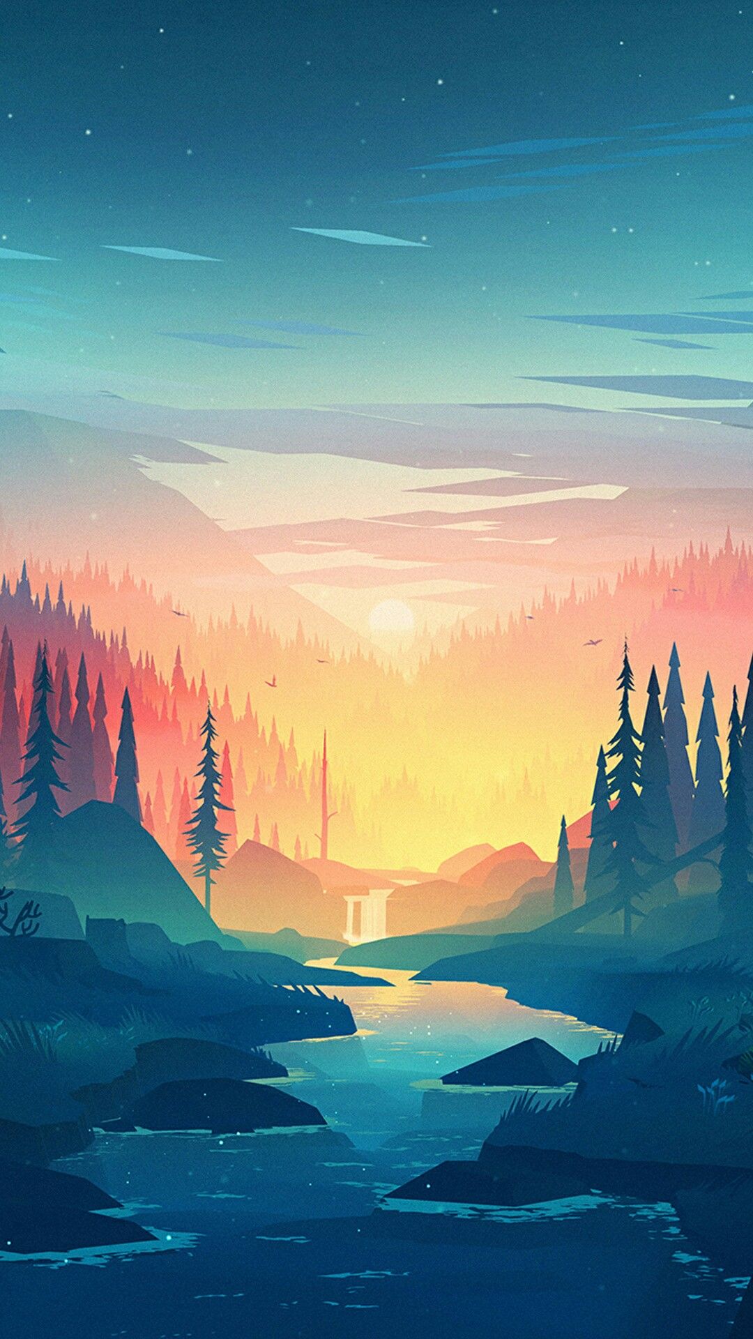 Wallpaper para celular painting wallpaper nure wallpaper landscape illustrion