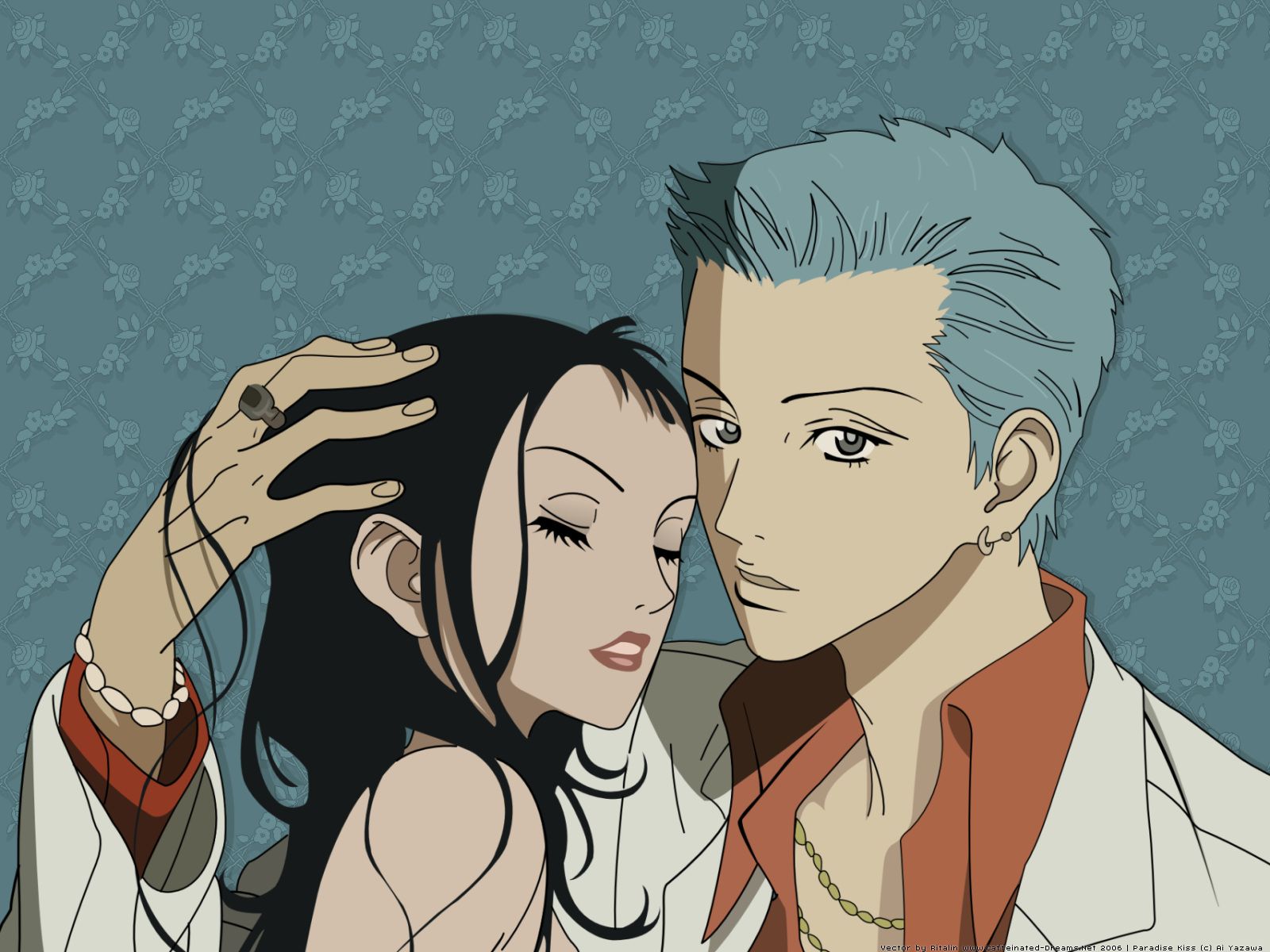 Paradise kiss wallpaper parakiss blue flower shoot paradise kiss anime anime love