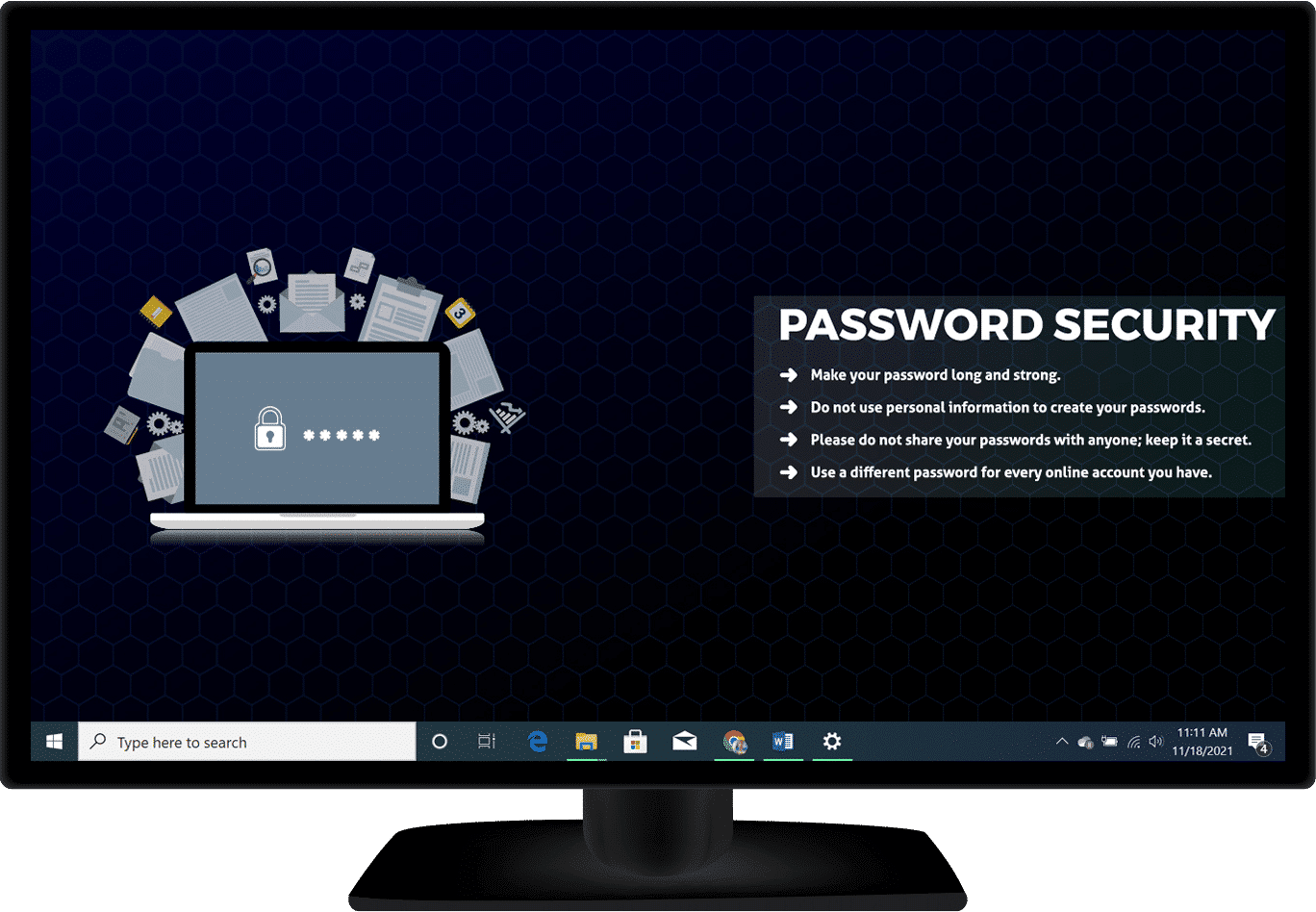 Password security wallpaper desktop background