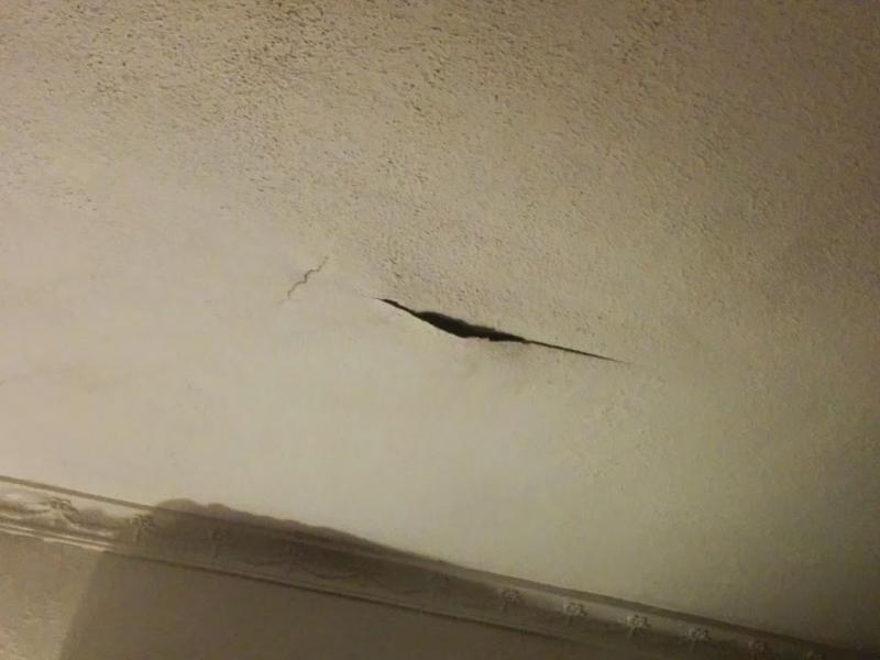 Howto repair this wallpaper falling from ceiling after leak forums