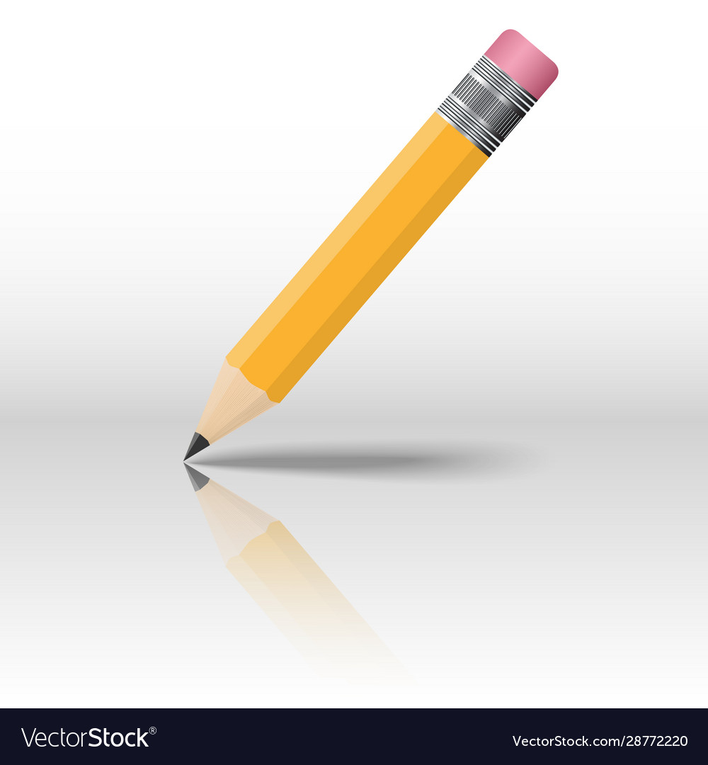 Realistic pensil isolated on a white background vector image