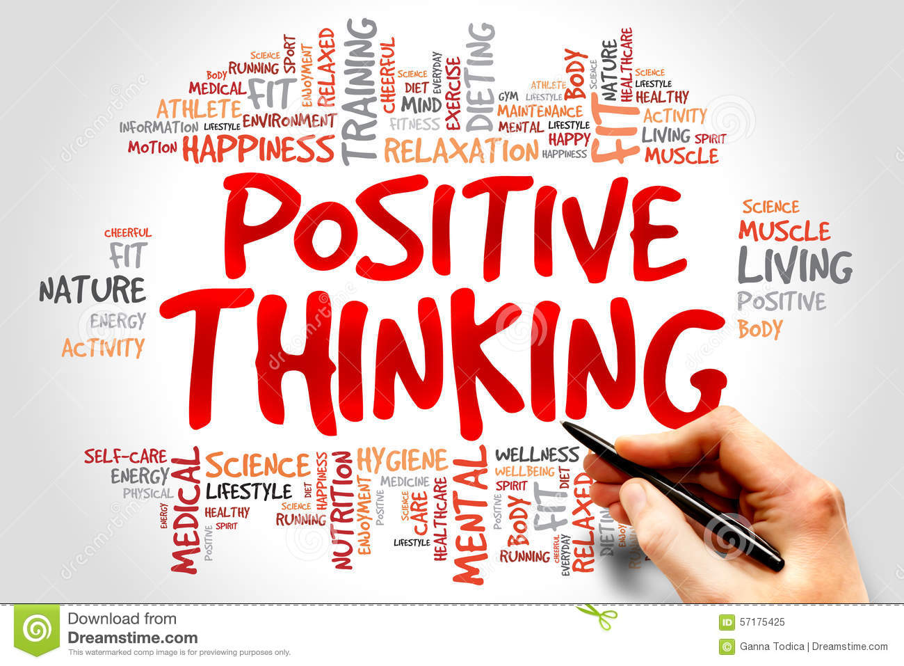 Positive thinking stock photos