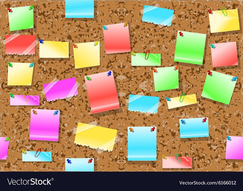 Post it notes background royalty free vector image