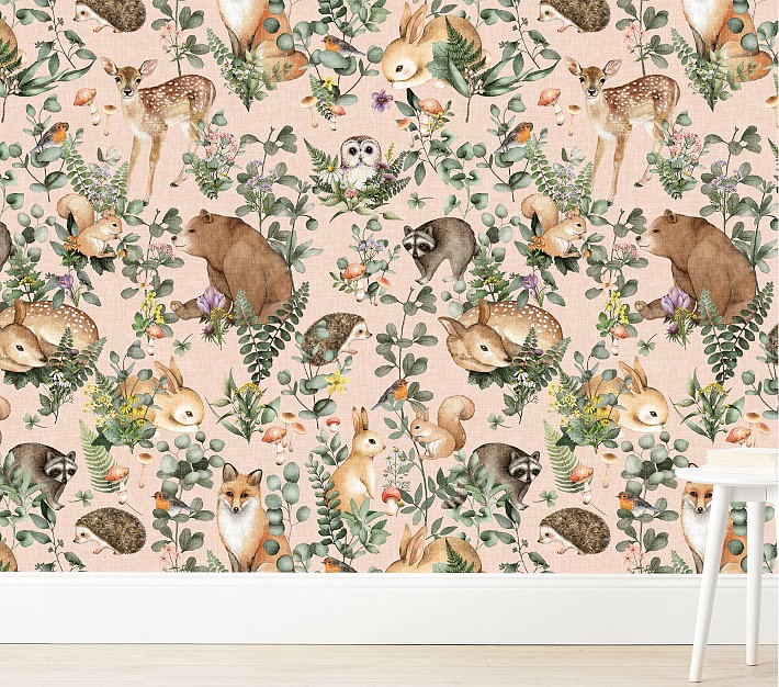 Wallpaperie woodland storybook wallpaper pottery barn kids