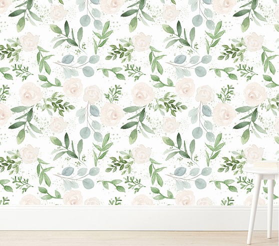 White wallpaper decals pottery barn kids