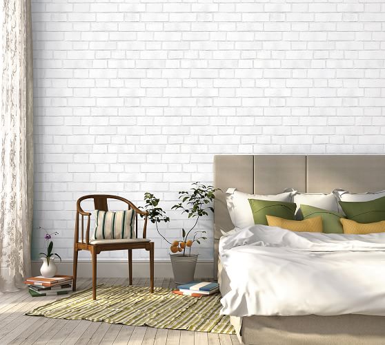 Brick removable wallpaper pottery barn