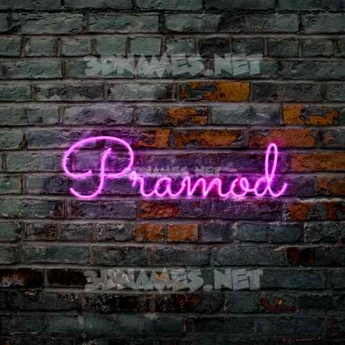 Preview of pink neon d name for pramod