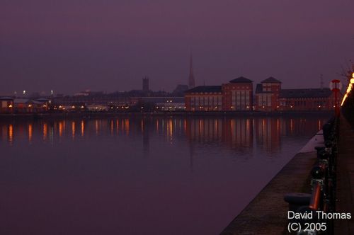 Picture of preston docks promenade in preston lancashire in nov at dusk wallpaper background id