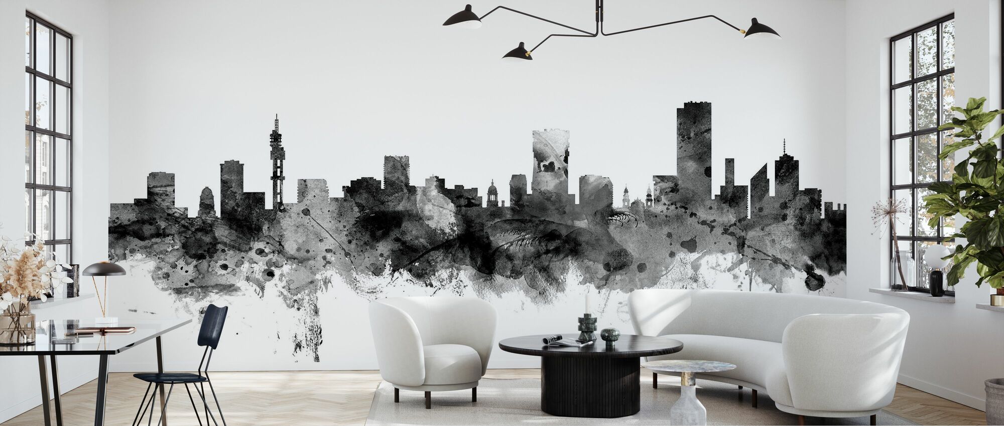 Pretoria south africa skyline black â enchanting wall mural â