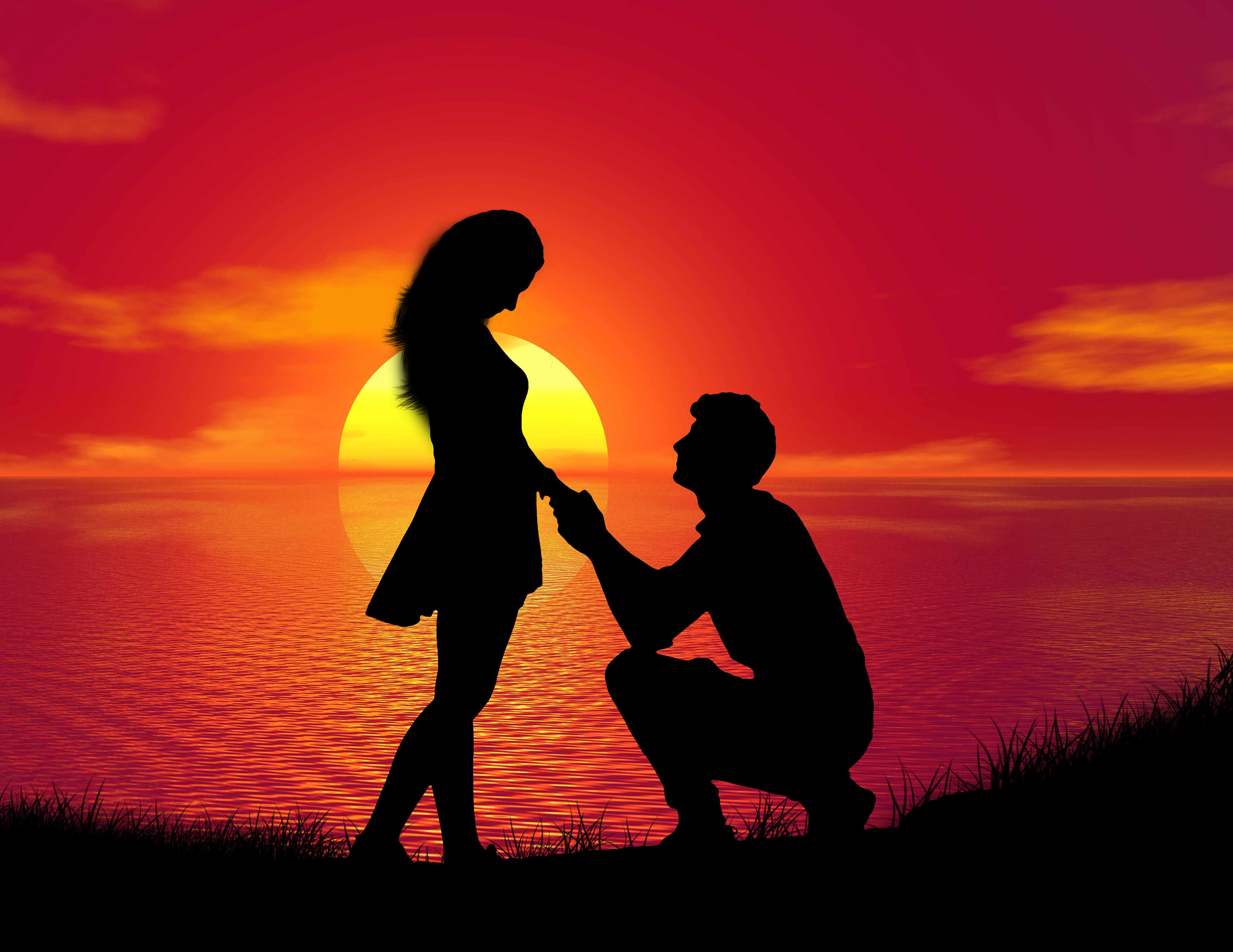 Boy propose girl romantic photo x resolution wallpaper