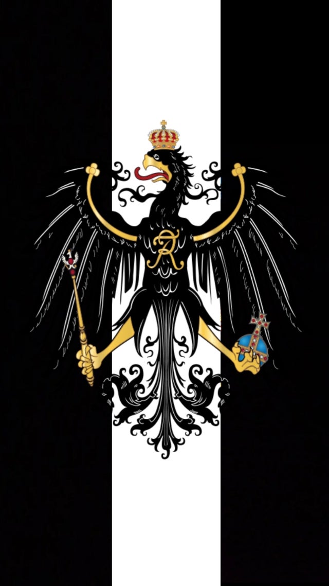 Prussian flag but its a phone wallpaper rvexillology