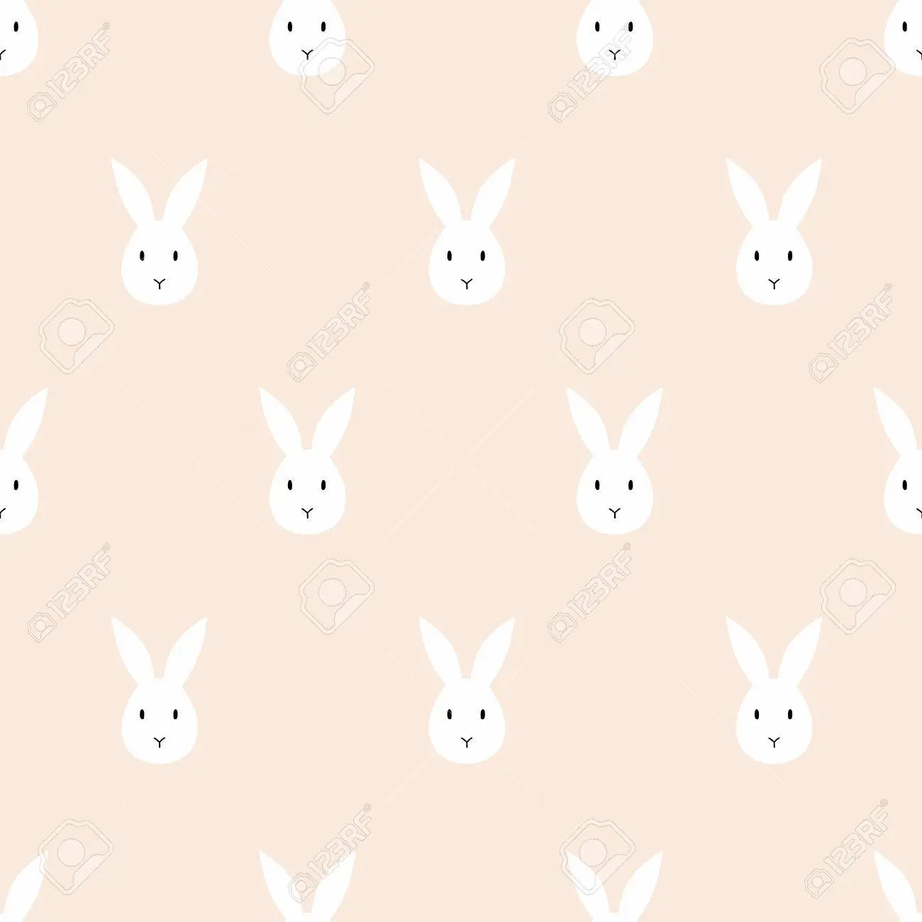 Seamless pattern rabbit vector art background design for fabric and decor royalty free svg cliparts vectors and stock illustration image