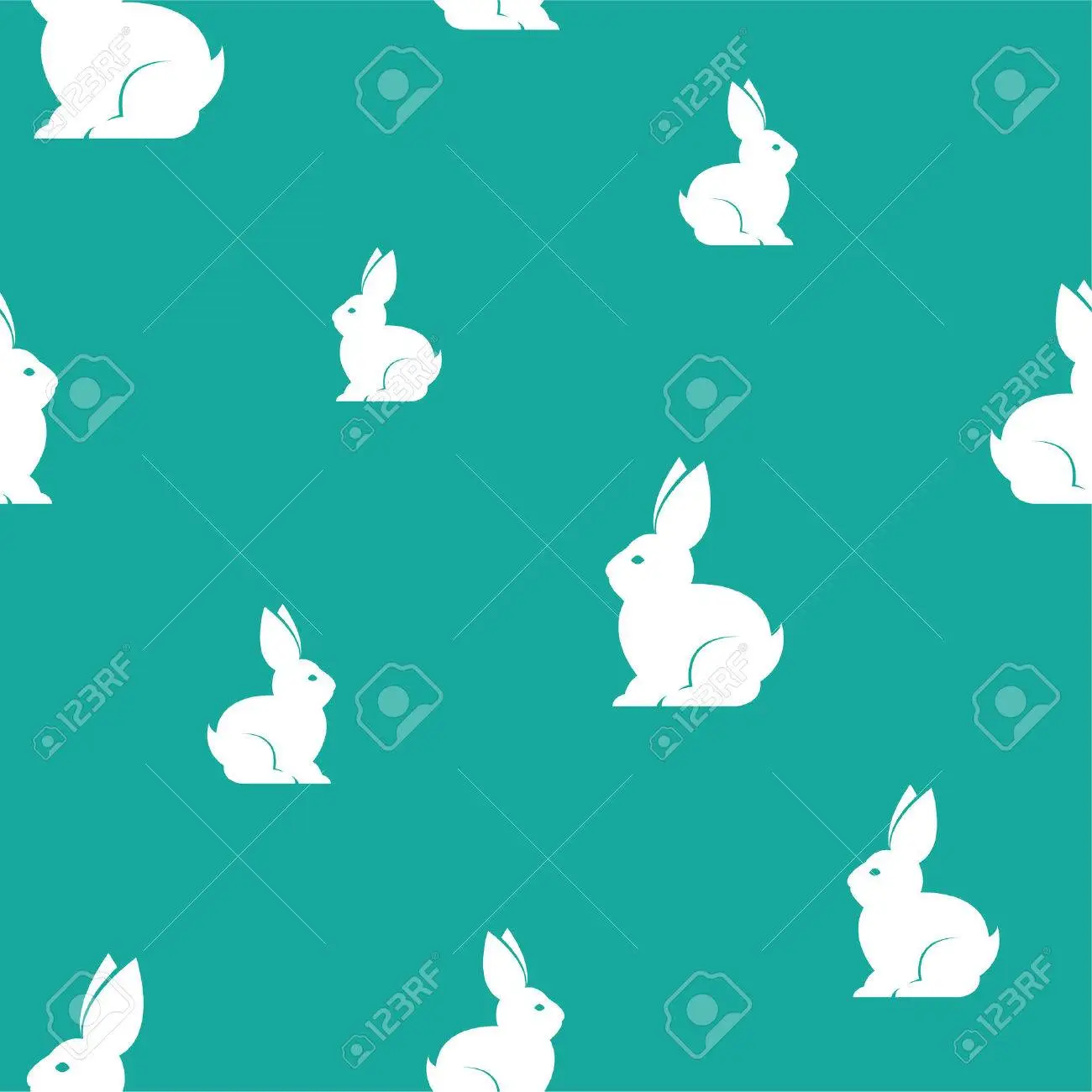 Rabbit vector art background design for fabric and decor seamless pattern royalty free svg cliparts vectors and stock illustration image