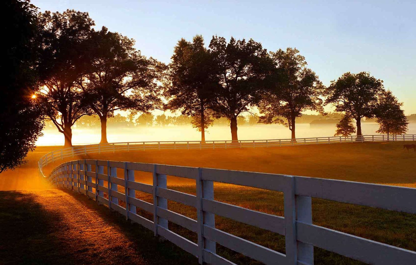 Wallpaper morning fence corral corral ranch images for desktop section ððµðð