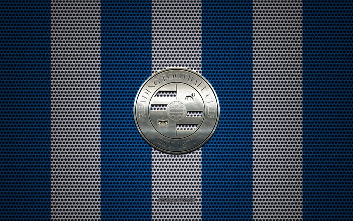 Download wallpapers reading fc logo english football club metal emblem blue white metal mesh background reading fc efl championship reading berkshire england football for desktop free pictures for desktop free