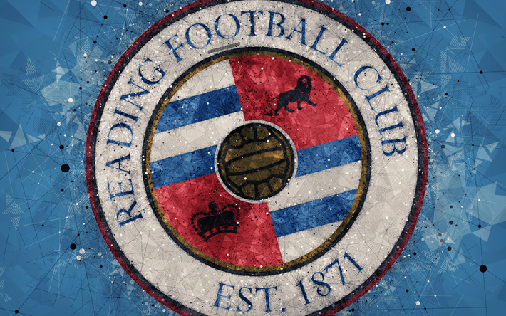 Download wallpapers reading fc k geometric art logo blue abstract background english football club emblem efl championship reading berkshire england united kingdom football english championship for desktop free pictures for desktop free