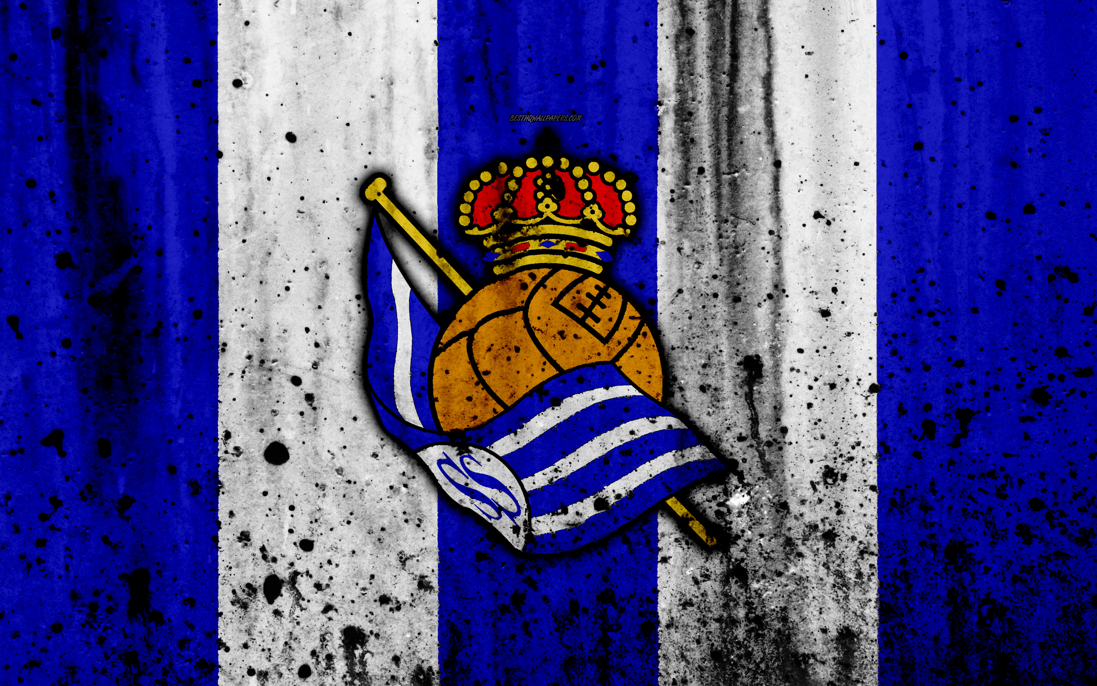 Download wallpapers real sociedad k grunge la liga stone texture soccer football club laliga real sociedad fc for desktop with resolution x high quality hd pictures wallpapers