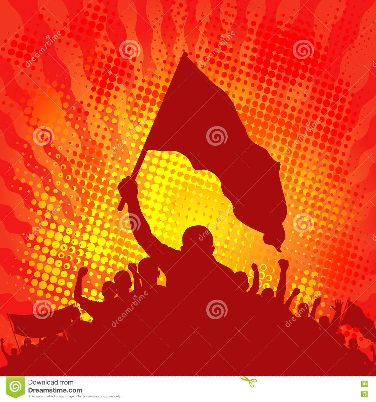 Rebellion stock vector illustration of flags opposition