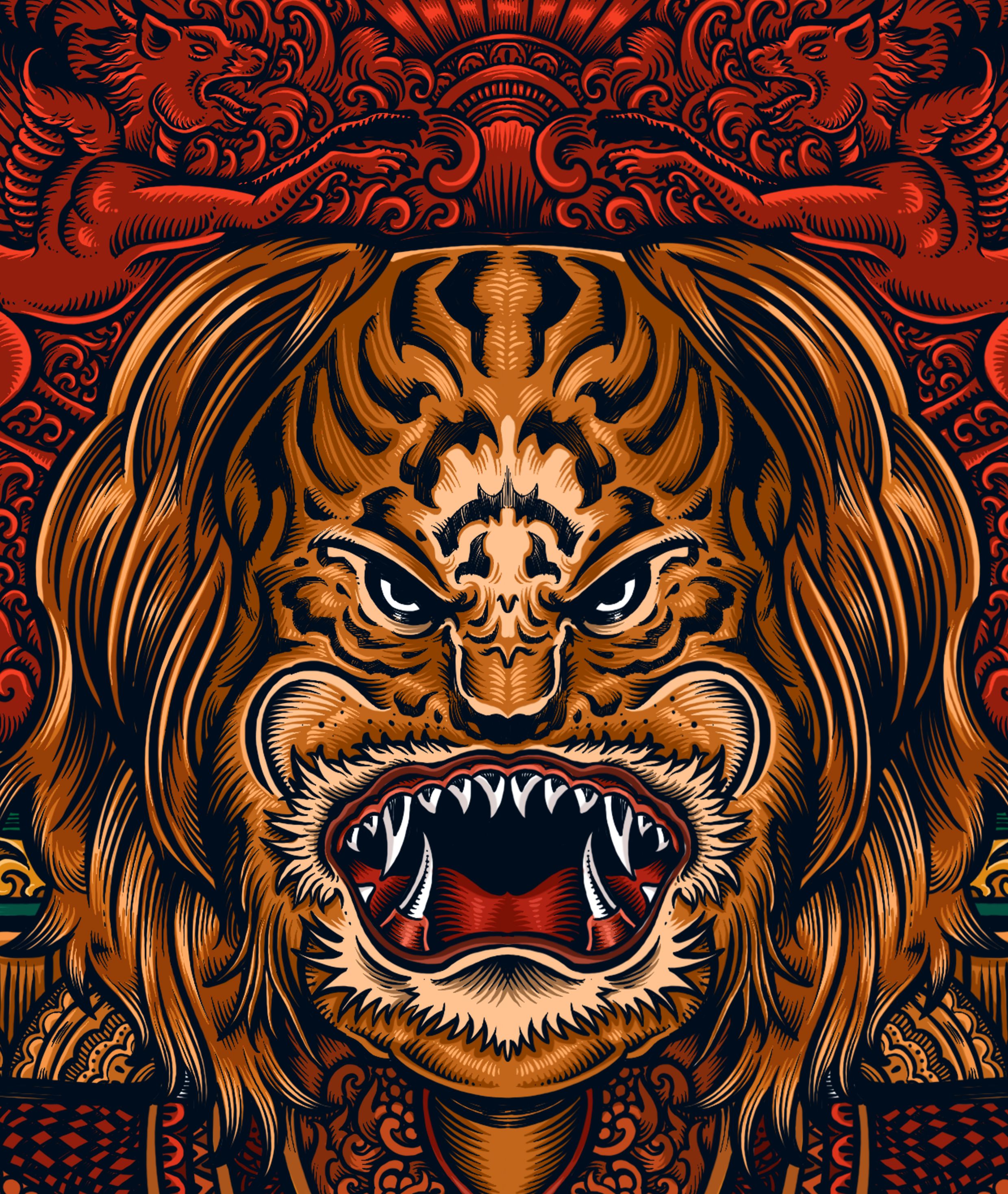 Reog ponorogo poster background design art design illustration design