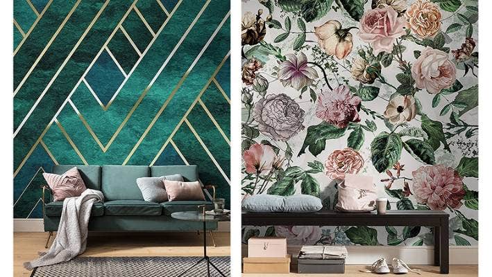 Transform your space with statement wallpaper or a feature wall