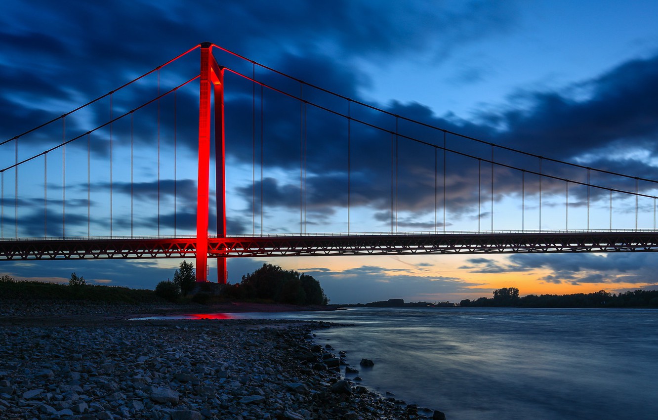 Wallpaper bridge river germany germany the rhine river north rhine