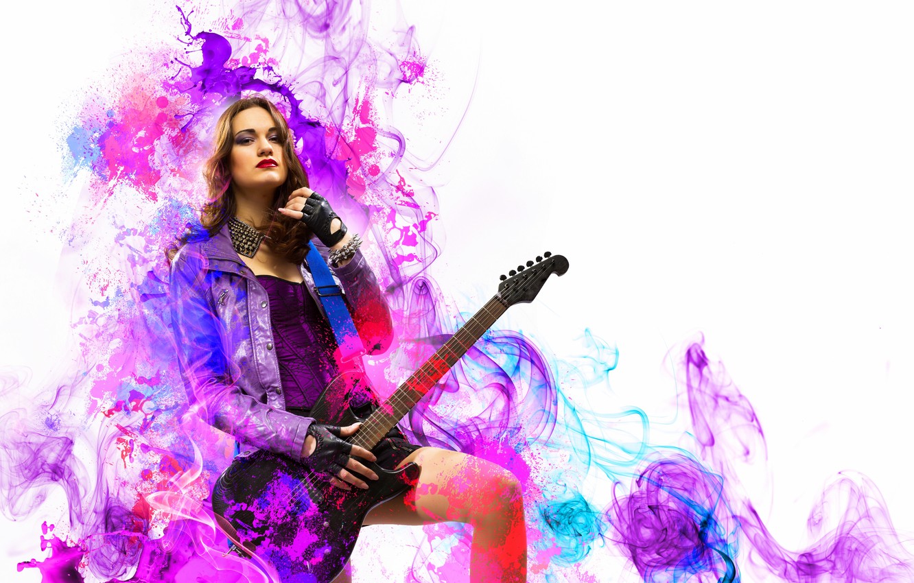 Wallpaper girl music guitar rock images for desktop section ðñð