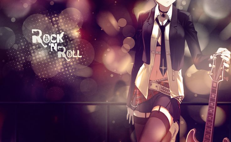 Rock and roll anime music music wallpaper rock and roll girl