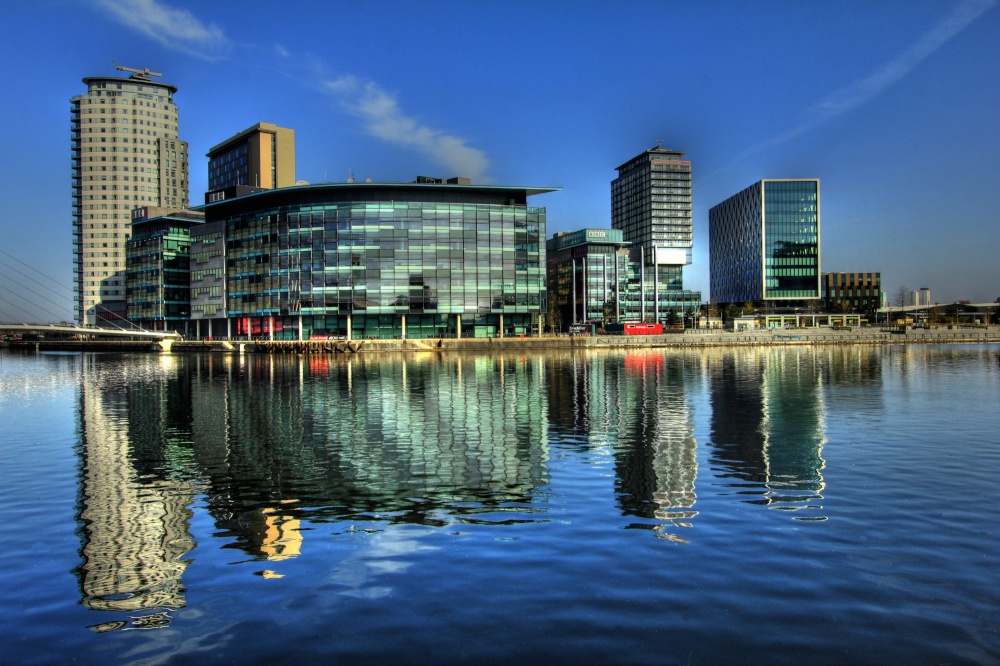 Salford quays reflections wallpaper background id