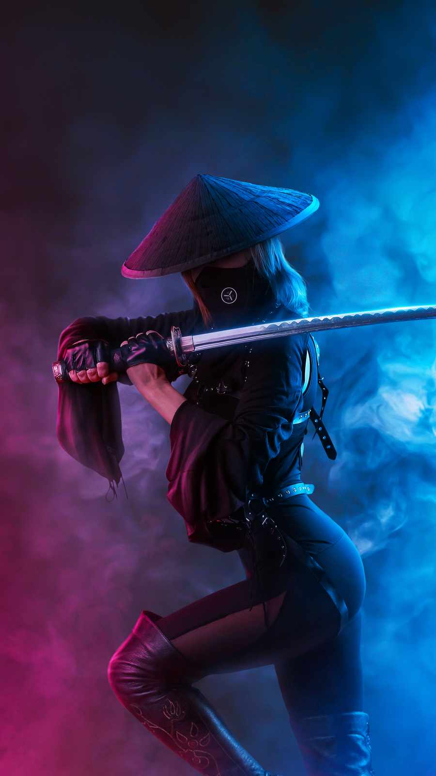 Samurai girl iphone wallpaper