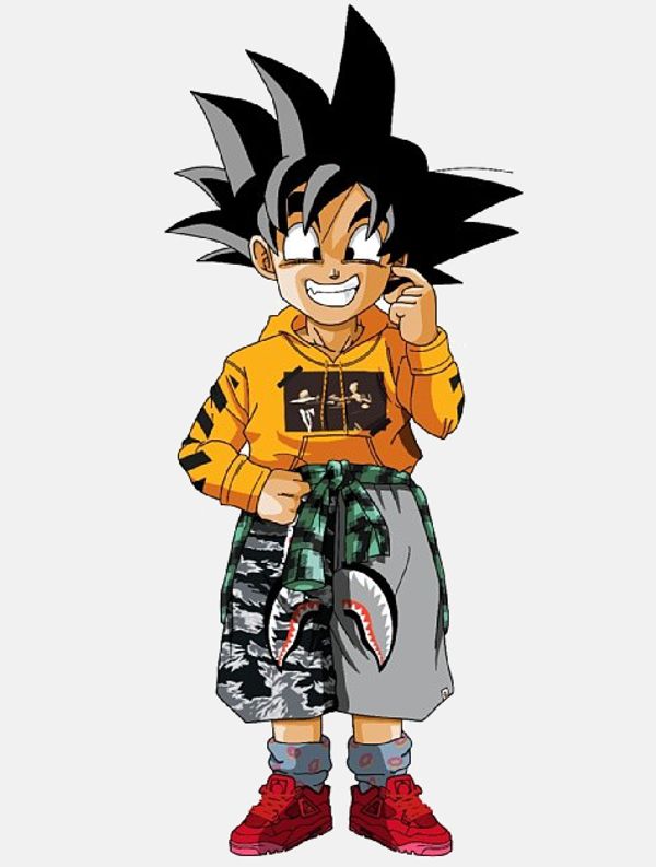 Son goten en air jordan red october cartoon dragon hypebeast wallpaper goku wallpaper