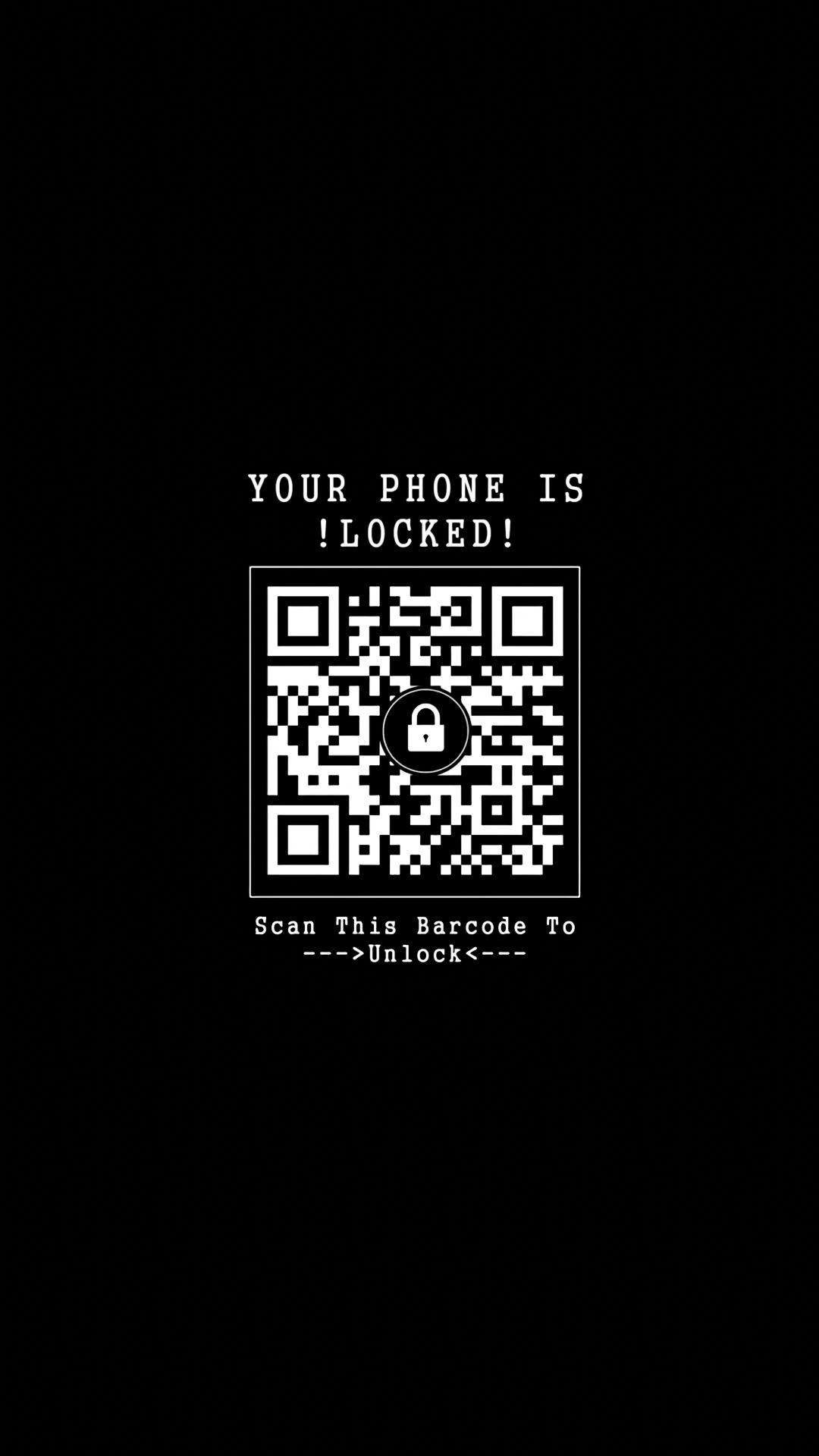 Scan barcode to unlock iphone wallpaper