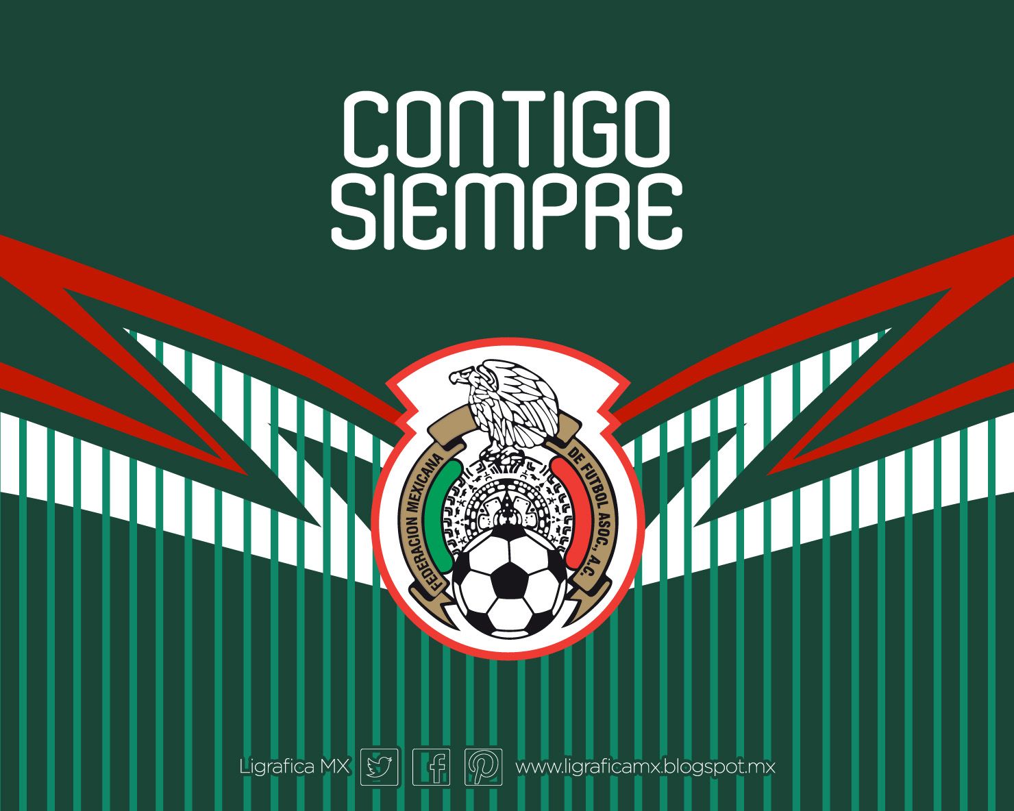 Selecciãn mexicana contigosiempre ligraficamx diseãoyfãºtbol wallpaper seleccion mexicana de futbol seleccion mexicana america de mexico