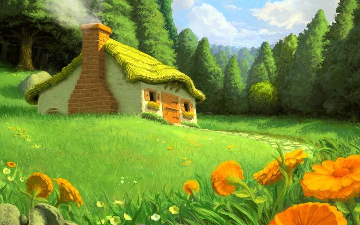 Cottage by the forest wallpaper cool landscape wallpaper house images shed country houses stoâ scenery wallpaper landscape wallpaper fantasy landscape