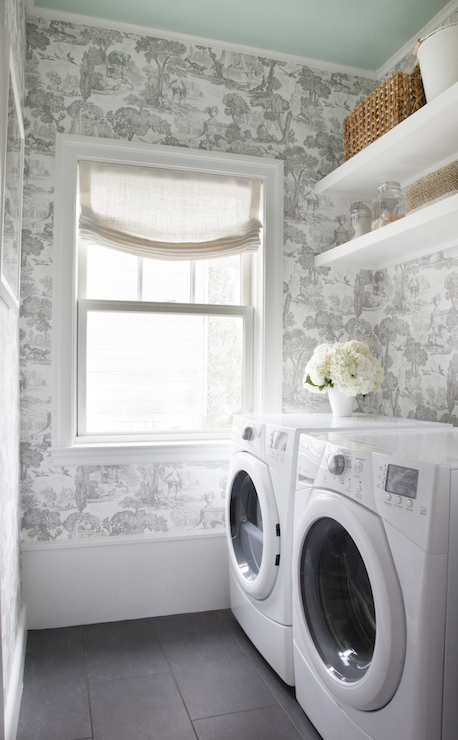 Wallpaper for laundry rooms