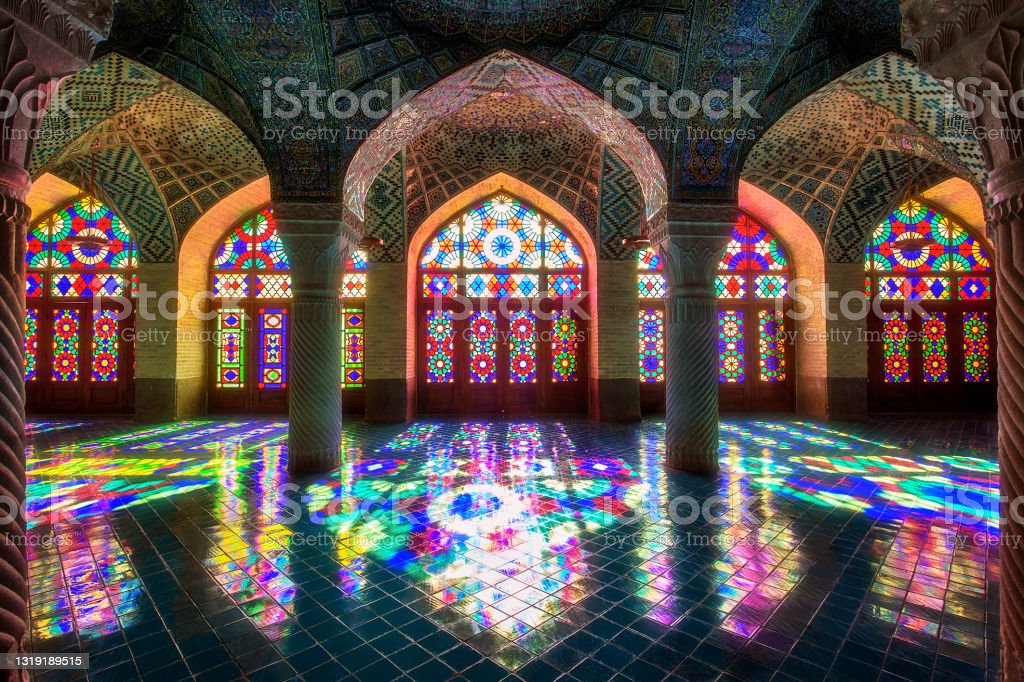 The nasir almulk mosque shiraz iran stock photo