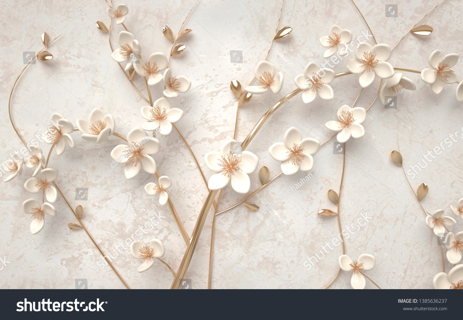 D wallpaper beautiful flower background stock photo