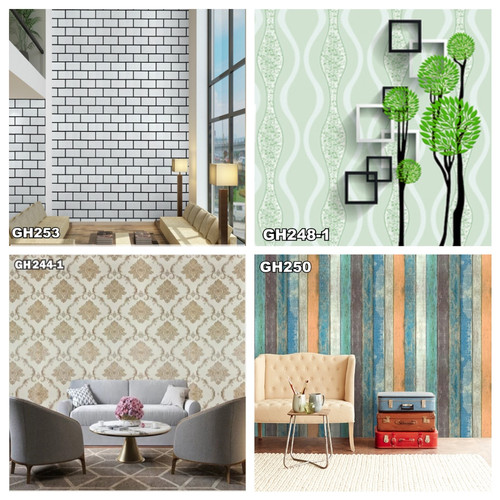 Jual wallpaper stiker dinding aesthetic wallpaper dinding ruang tamu