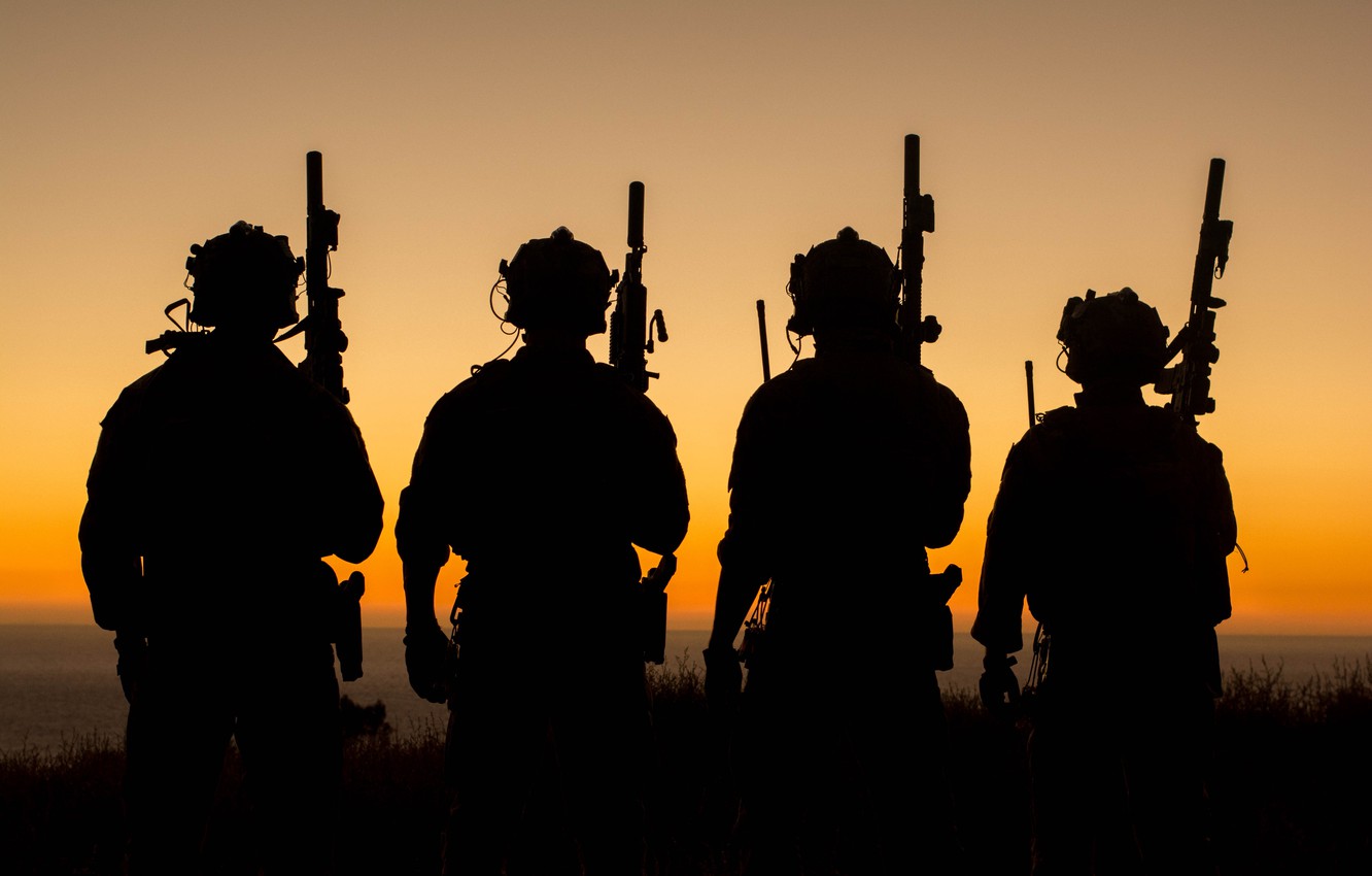 Wallpaper army soldiers silhouettes images for desktop section ðñðñððñ