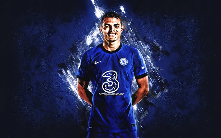 Download wallpapers thiago silva chelsea fc brazilian footballer premier league england soccer blue stone background football for desktop free pictures for desktop free