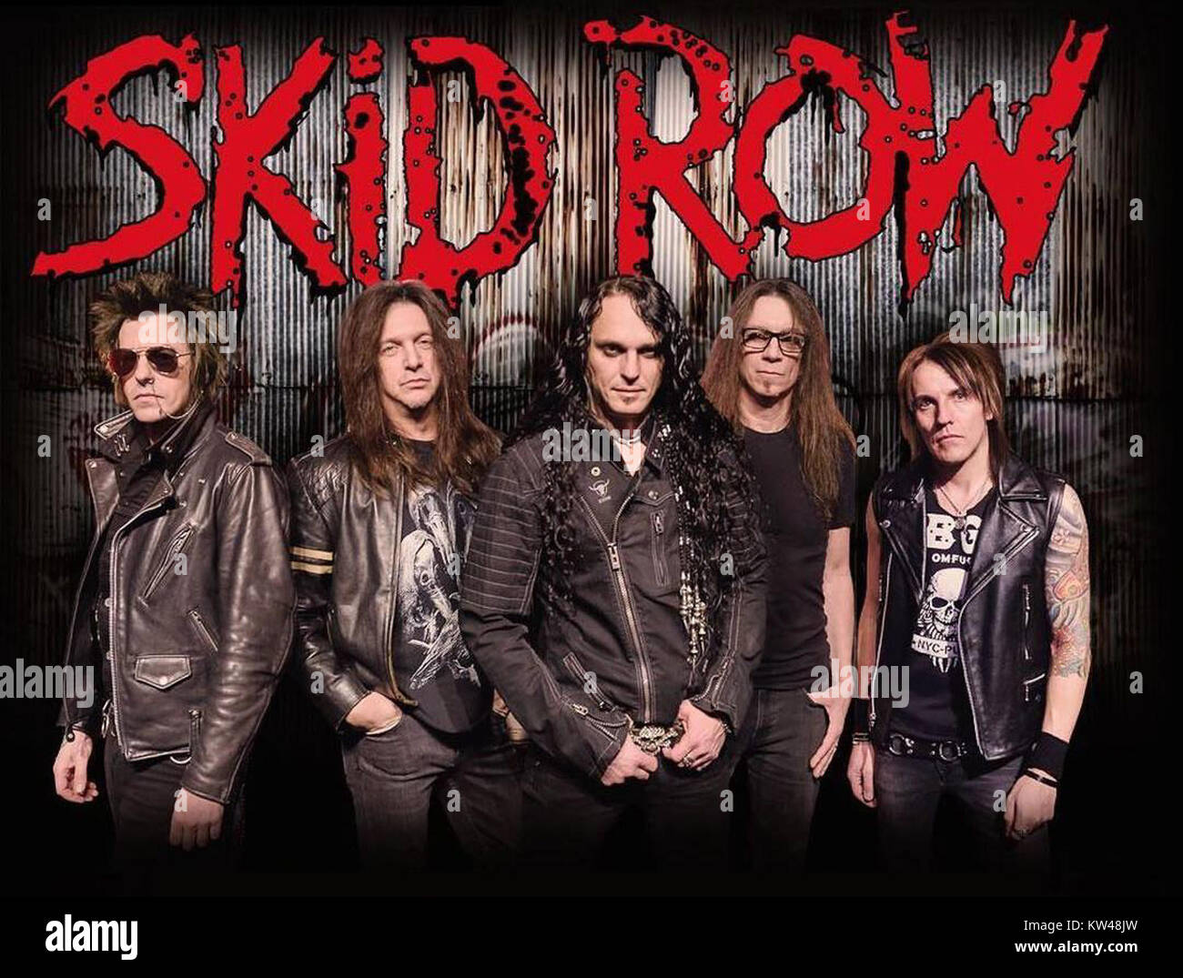 Skid row metal band stock photo