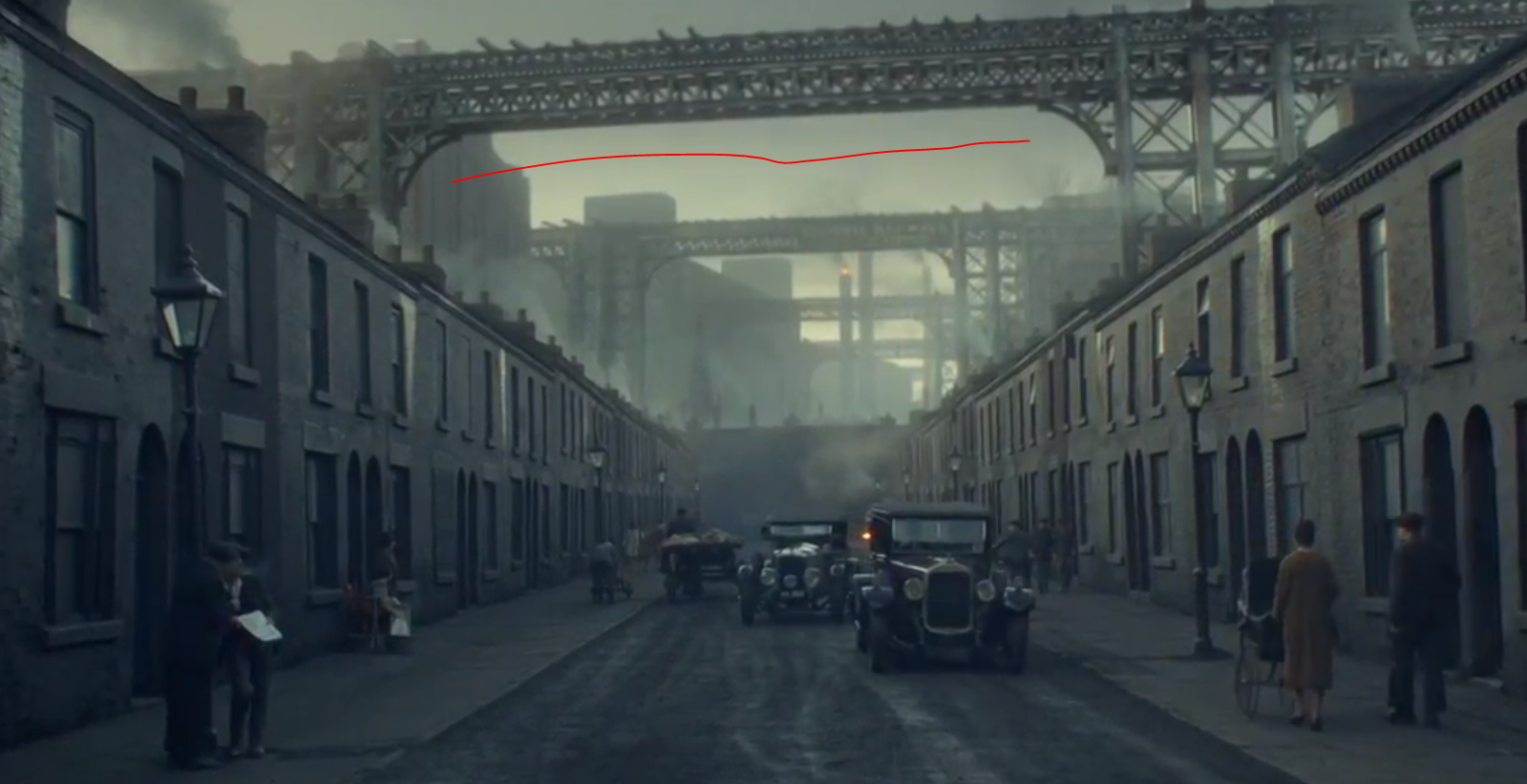 Could any history buffs explain what these structures over small heath are season episode rpeakyblinders